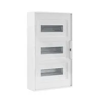 Щиток настенный 36мод. FRAME с прозр. дверцей с 4 шинами PEN (2шт на 8 отверст. и 2шт на 10 отверст.) бел. DKC F36W1WT