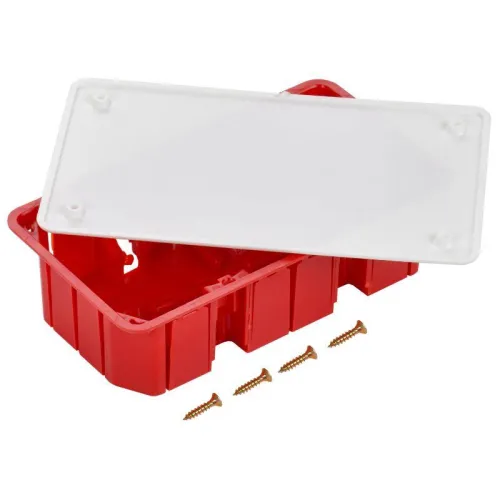 Коробка распаячная СП 172х96х45 IP20 КМ41006 (с саморезами с крышкой) IEK UKT11-172-096-045 фото 2