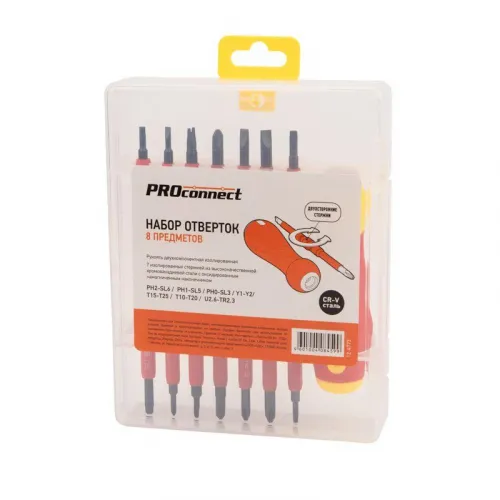 Набор отверток (8 предметов) Proconnect 12-4773 фото 2