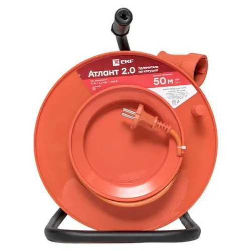 Удлинитель на катушке 1х50м без заземл. 10А IP20 Атлант 2.0 2.2кВт ПВС 2х1 PROxima EKF UKA02-10-210-1-50 фото 6