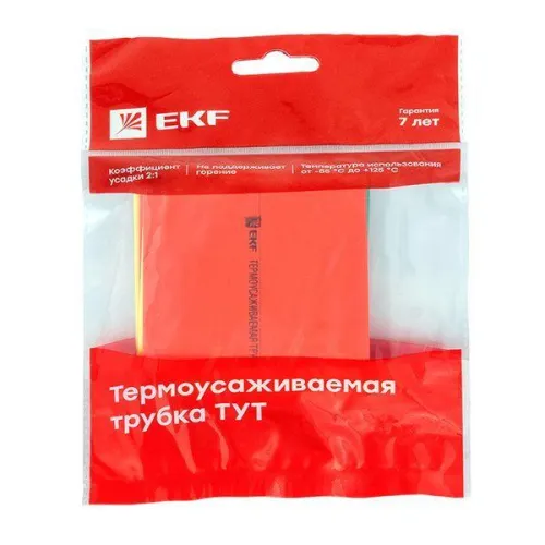 Набор трубок термоусадочных ТУТ нг тонкостен. 40/20 (7 цветов по 3шт 100мм) EKF tut-n-40 фото 2