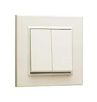 Выключатель 2-кл. СП Karea 10А IP20 крем. Makel 56010003