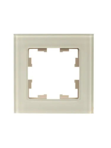 Рамка 1-м BRITE РУ-1-2-БрВа стекло ванильн. IEK BR-M12-G-K10 фото 3