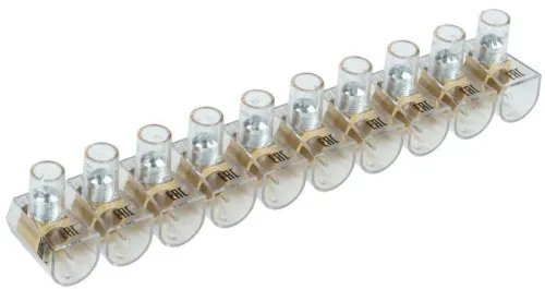 Зажим винтовой концевой изолированный КЗВИ 25кв.мм (10х1) IEK UZVK-25-10