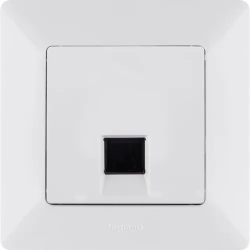 Розетка компьютерная 1-м Valena Life RJ45 кат.5E UTP с лицев. панелью механизм бел. Leg 753440 фото 4