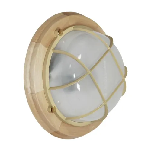 Светильник НББ 03-60-014 "Терма 1302" 1х60Вт E27 IP65 кругл. малый матов./корпус с решеткой дерево липа (инд. упак.) Элетех 1005501031 фото 6
