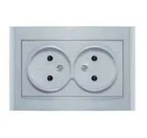 Розетка 2-м СП Бриллиант 16А IP20 без заземл. серебр. UNIVersal 7949766