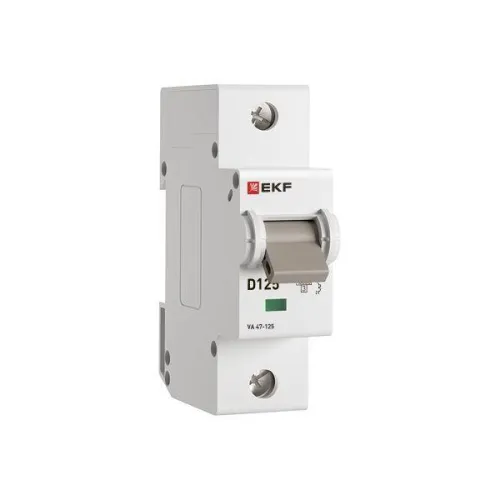Выключатель автоматический модульный 1п D 125А 15кА ВА 47-125 PROxima EKF mcb47125-1-125D фото 4