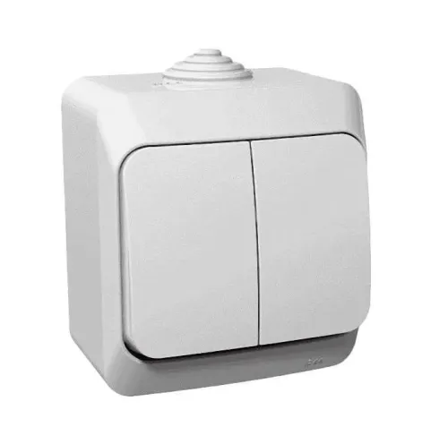 Выключатель 2-кл. ОП Этюд 10А IP44 10AX бел. SE BA10-042B фото 4