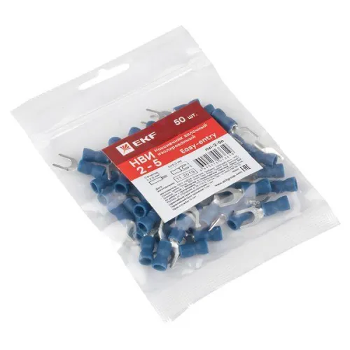 Наконечник вилочный изол. НВИ 2.5-5 (уп.50шт) EKF nvi-2-5n фото 4