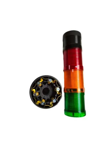 Колонна сигнальная 50мм зуммер 24В стробоскоп FLESH красн./зел./желт. EMAS IK53F024ZM03 фото 3
