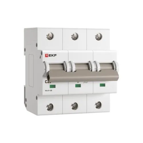 Выключатель автоматический 3п C 25А 15кА ВА 47-125 PROxima EKF mcb47125-3-25C фото 2