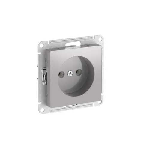 Розетка AtlasDesign 16А без заземл. без шторок быстрозажим. клем. механизм алюм. SE ATN000341S