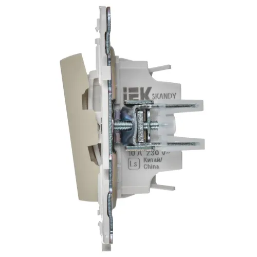 Выключатель 2-кл. SKANDY 10А SK-V04B беж. IEK SK-V20-0-10-K10 фото 5