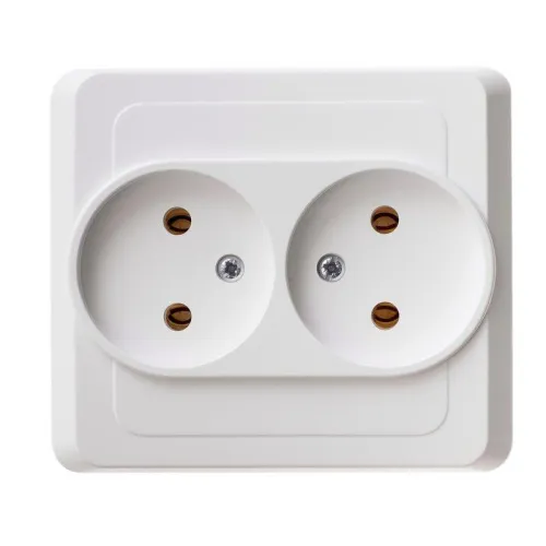 Розетка 2-м СП Этюд 16А IP20 250В без заземл. без защ. шторок бел. SE PC16-005B фото 3