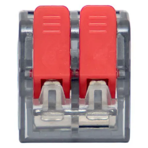 Клемма строительно-монтажная СМК 221-412 с рычагом 2 отверстия 0.2-4.0кв.мм (блист.20шт) PROxima EKF plc-smk-221-412b-20 фото 2