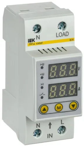 Реле напряжения и тока РНТ-д 1ф 36мм 32А KARAT IEK IVC21-1-32