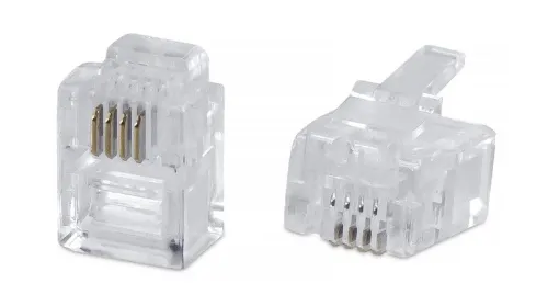 Коннектор телефонный неэкранир. RJ-11/RJ-12 6P4C Cabeus 7012c