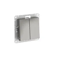 Переключатель 2-кл. AtlasDesign (сх. 6/2) 10AX быстрозажим. клем. механизм сталь SE ATN000965S