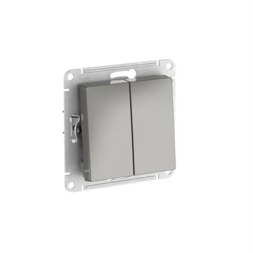 Переключатель 2-кл. AtlasDesign (сх. 6/2) 10AX быстрозажим. клем. механизм сталь SE ATN000965S