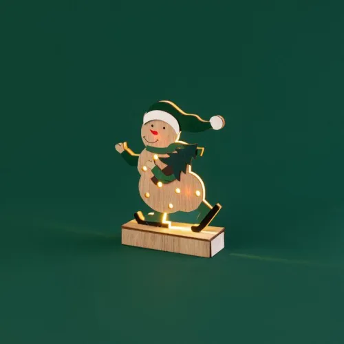 Фигура деревянная "Снеговик" 18см 5LED тепл. бел. 0.1Вт IP20 с подсветкой Neon-Night 504-017 фото 8