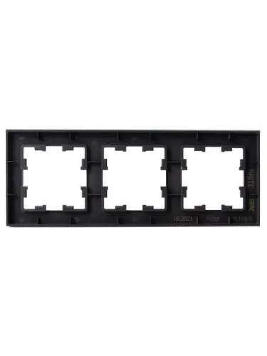 Рамка 3-м BRITE РУ-3-2-БрТБ стекло темн. бронза IEK BR-M32-G-K45 фото 2
