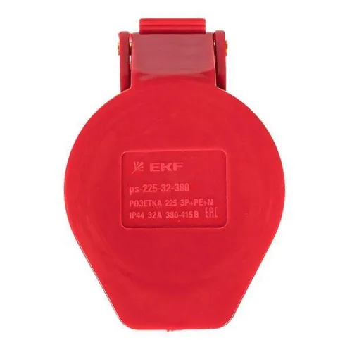 Розетка кабельная 32А 380В 3P+РЕ+N IP44 (225) EKF ps-225-32-380 фото 2