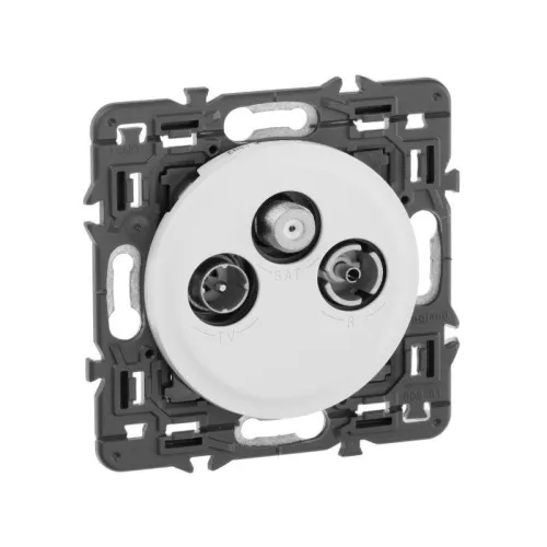 Панель лицевая Celiane для роз. R-TV/SAT бел. Leg 068285 фото 2