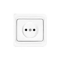 Розетка 1-м СП Валери 16А IP20 без заземл. бел. UNIVersal В0022