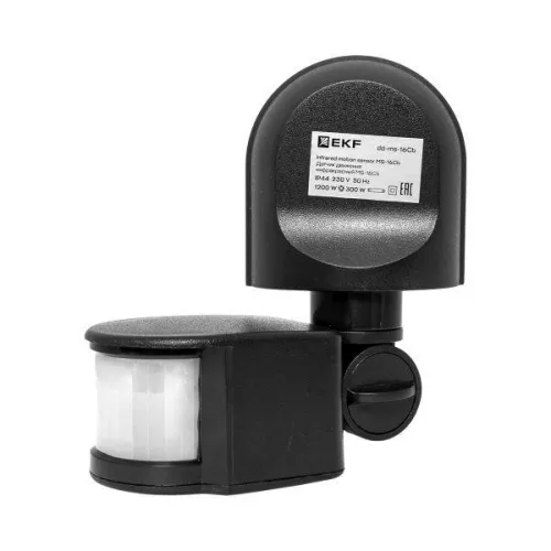 Датчик движения (ИК) MS-16Cb настен. 1200Вт 180гр. до 12м IP44 черн. PROxima EKF dd-ms-16Cb фото 11