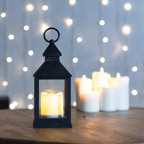 Фонарь декоративный 10.5х10.5х24см тепл. бел. со свечкой корпус черн. Neon-Night 513-051 фото 15