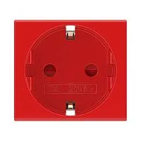 Розетка 1-м 2мод. Viva 16А IP20 2P+E с заземл. защ. шторки красн. DKC 45015