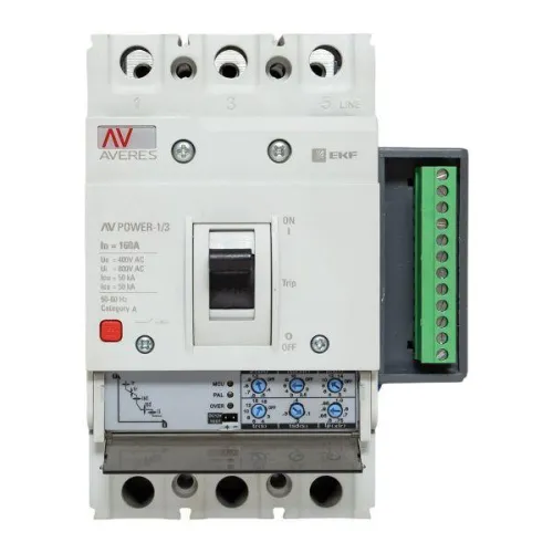 Выключатель автоматический 3п 160А 50кА AV POWER-1/3 ETU2.2 AVERES EKF mccb-13-160-2.2-av фото 9