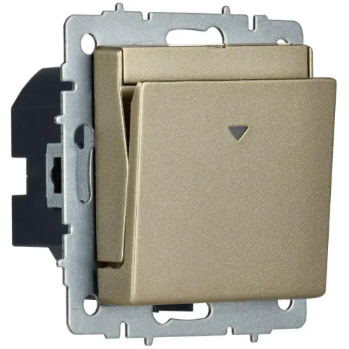 Выключатель карточный BRITE 30А ВС10-1-8-БрШ механизм шампань IEK BR-V11-0-10-K37 фото 4