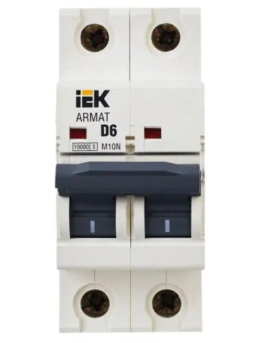 Выключатель автоматический модульный 2п D 6А M10N ARMAT IEK AR-M10N-2-D006 фото 10