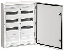 Корпус металлический ЩРн-96 (2х48) 710х570х140 IP54 бел. (одна дверь) TITAN 5 IEK TI5-50-N-2X048-54