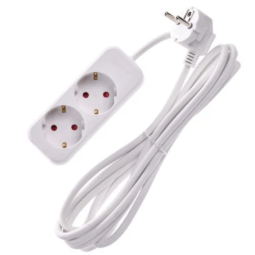 Удлинитель 2х3м 10А У02 ПВС 3х1 бел. UMA IEK UM-YP10-10-02-03-Z-K01 фото 2