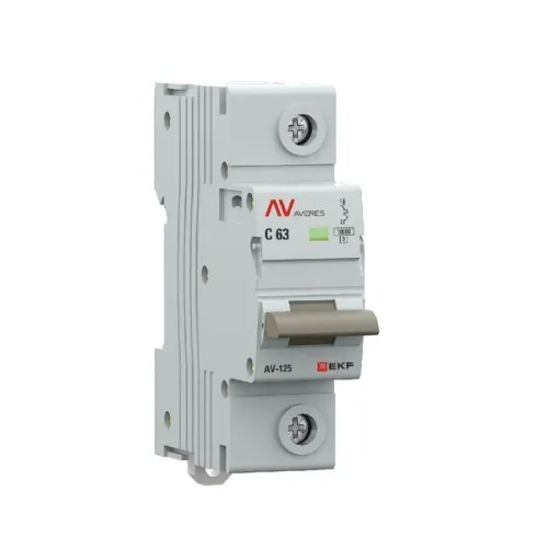 Выключатель автоматический 1п C 63А 10кА AV-125 AVERES EKF mcb125-1-63C-av фото 3