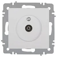 Розетка телевизионная одиночная TV СП Accent 6-301-01 IP20 бел. Intro Б0063601