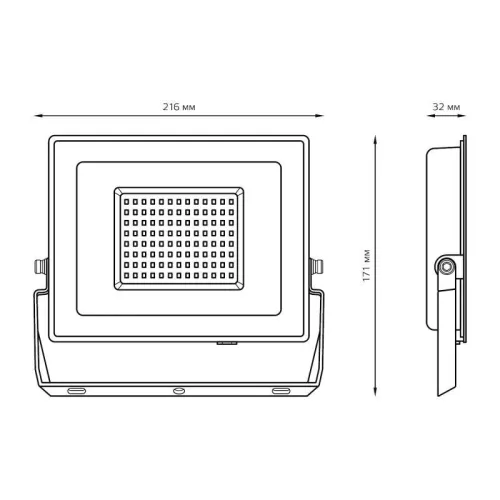 Прожектор светодиодный Elementary 100Вт IP65 6500К 8500лм PROMO G3 черн. GAUSS 613100100P фото 6