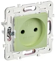 Розетка SKANDY 10А без заземл. защ. шторки SK-R01G мятный IEK SK-R13-10-K06