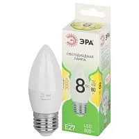 Лампа светодиодная GREEN LINE B35-8W-830-E27 GL 8Вт свеча 3000К свет тепл. E27 Эра Б0067088