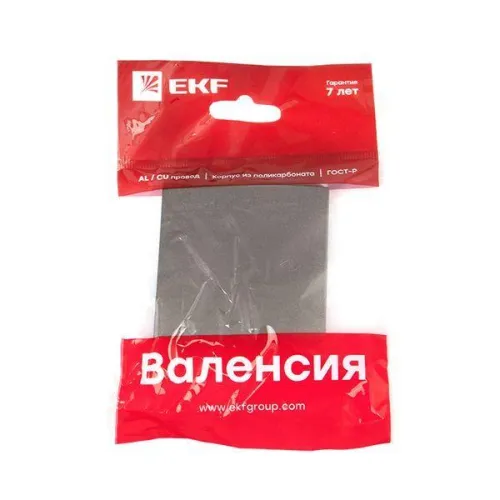 Панель лицевая Валенсия для 1-кл. выключателя проходного 10А графит PROxima EKF ESV10-L-025-60 фото 2