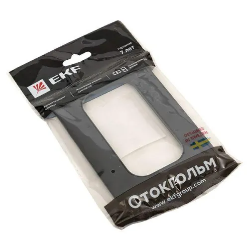 Рамка для розетки 2-м Стокгольм черн. PROxima EKF EYM-G-303-30 фото 2