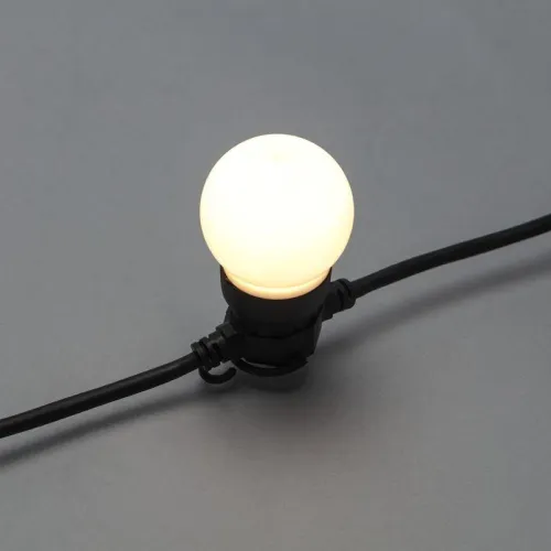 Гирлянда светодиодная "Лофт" 20 матов. ламп х 5LED 60Вт IP44 уличная влагостойкая провод каучук черн. Neon-Night 331-356 фото 6