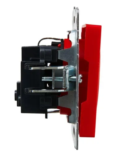 Розетка BRITE РС14-1-0-БрК 16А с заземл. защ. шторки механизм красн. IEK BR-R14-16-K04 фото 7