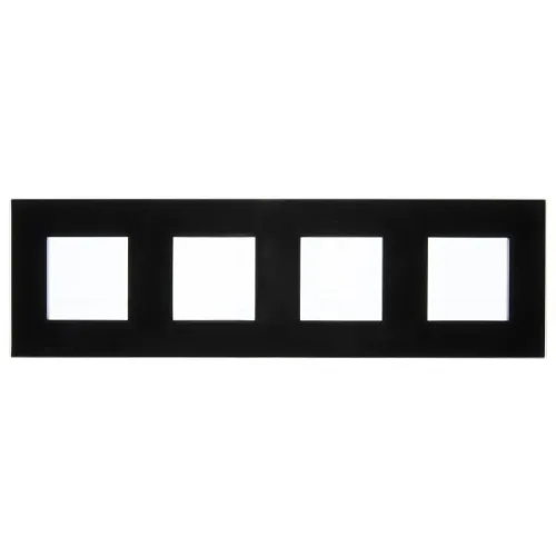 Рамка 4-м SKANDY SK-F24Bl стекло черн. IEK SK-M42-G-K02 фото 2