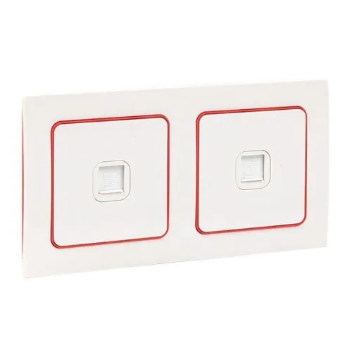 Рамка 2-м Стокгольм бел. с линией цвета красн. PROxima EKF EXM-G-305-20 фото 8