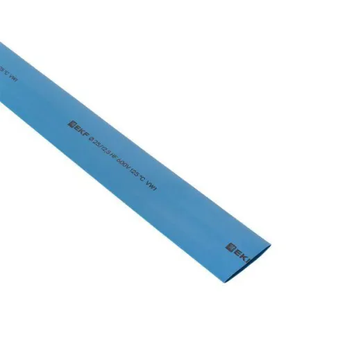 Трубка термоусадочная ТУТ нг 25/12.5 син. 1м (уп.50м) PROxima EKF tut-25-g-1m