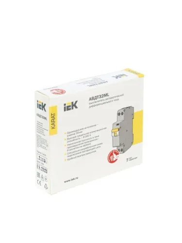 Выключатель автоматический дифференциального тока C 25А 30мА тип A АВДТ32ML KARAT IEK MVD12-1-025-C-030-A фото 11